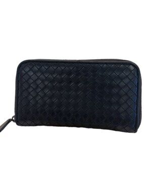 616167CR C1 Bottega Veneta Wallet Long Black Leather